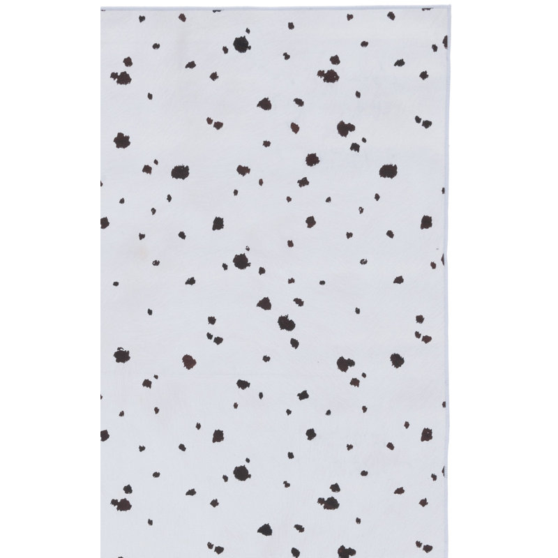 Tapis abstrait ivoire / noir, Rectangle 3 pi x 5 pi