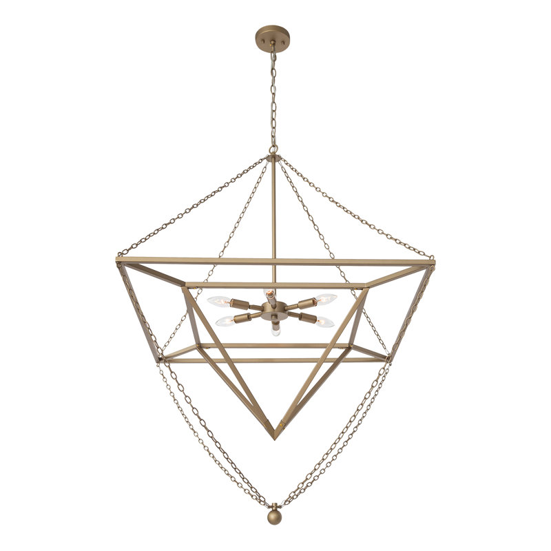 Lustre géométrique unique à 6 lumières Junainah