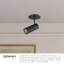 Projecteur simple à DEL 4,38 po à 1 lumière Downey-69679324-72250413