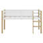 Lit mezzanine en bois avec échelle