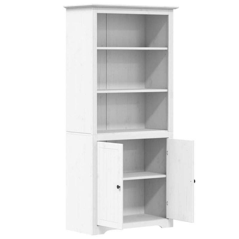 Bookcase BODO 80x40x173 cm Solid Wood Pine, White