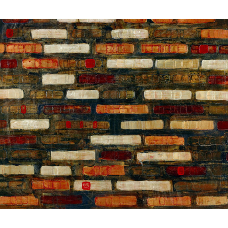 «Café» par Joshua Schicker, impression sur toile tendue, H 30 po x l 36 po, Image au pinceau gel