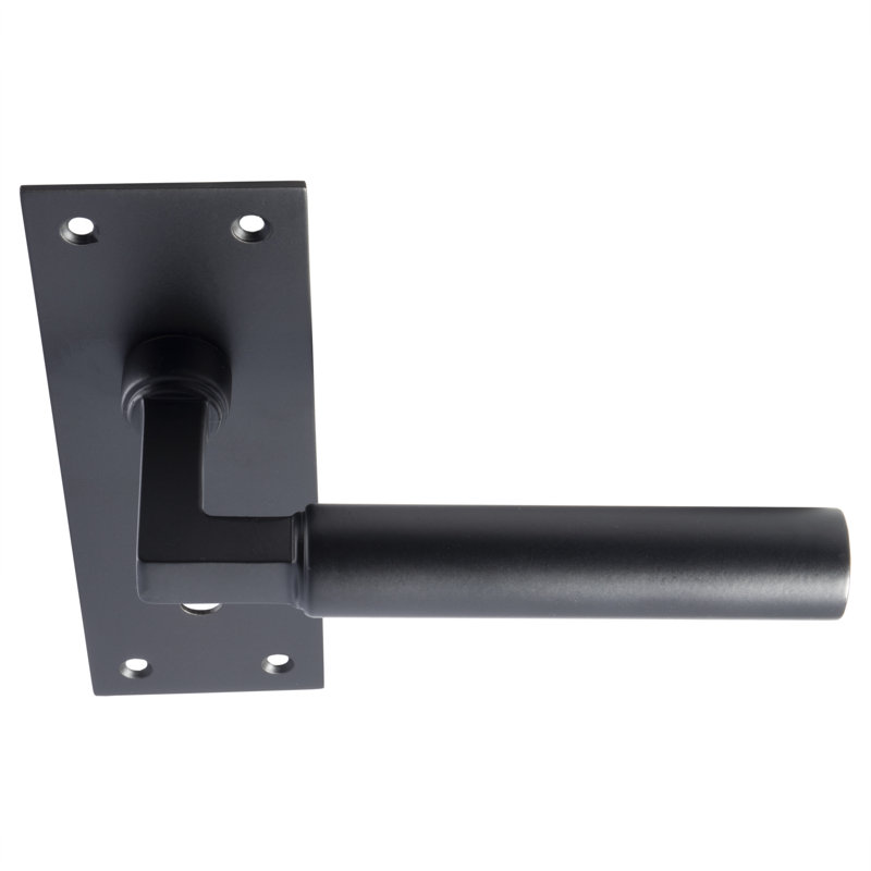 Earnestine Lock Door Handle, Matt Black