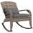 Outsunny Outdoor Wicker Adirondack Rocking Chair, Patio Rattan Rocker Chair With High Back, Seat Cushion, And Pillow For Garden, Porch, Balcony-129423889
