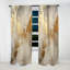 Beige And Gold Marble Lightning III - Abstract Shapes Blackout Abstract Curtain - 1 Panel-107808569