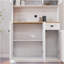 Armoire de rangement pour garde-manger 71 po avec comptoir de four à micro-ondes 71 po, armoire huche autoportante avec tablettes réglables, 6 portes et 1 tiroir - blanc-1565601546