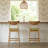 Wood Stools Set Of 2 With Footrest-826187040-826187043
