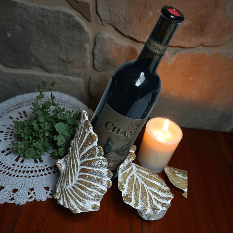 1 Bottle Tabletop Wine Bottle Rack, Gold