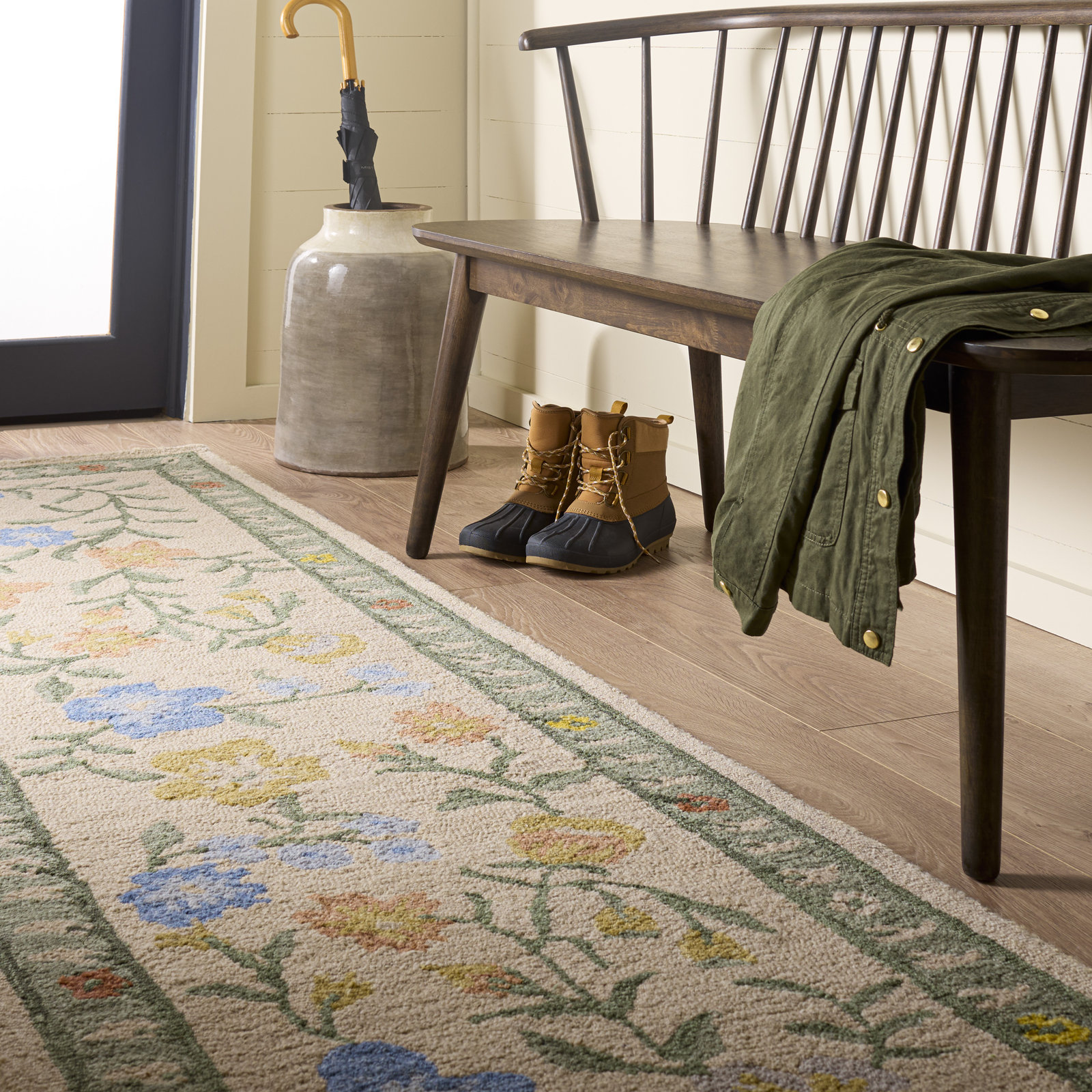 Martha Stewart Hand-Tufted Floral Wool Rug, Runner 2'3" x 9'