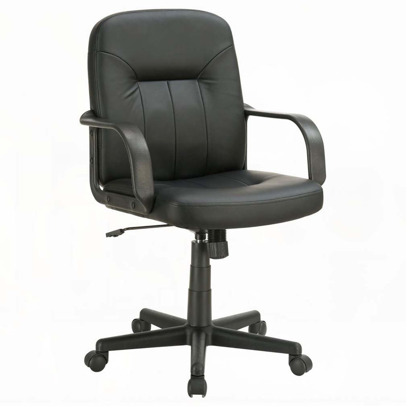 Chaise de bureau noire à roulettes
