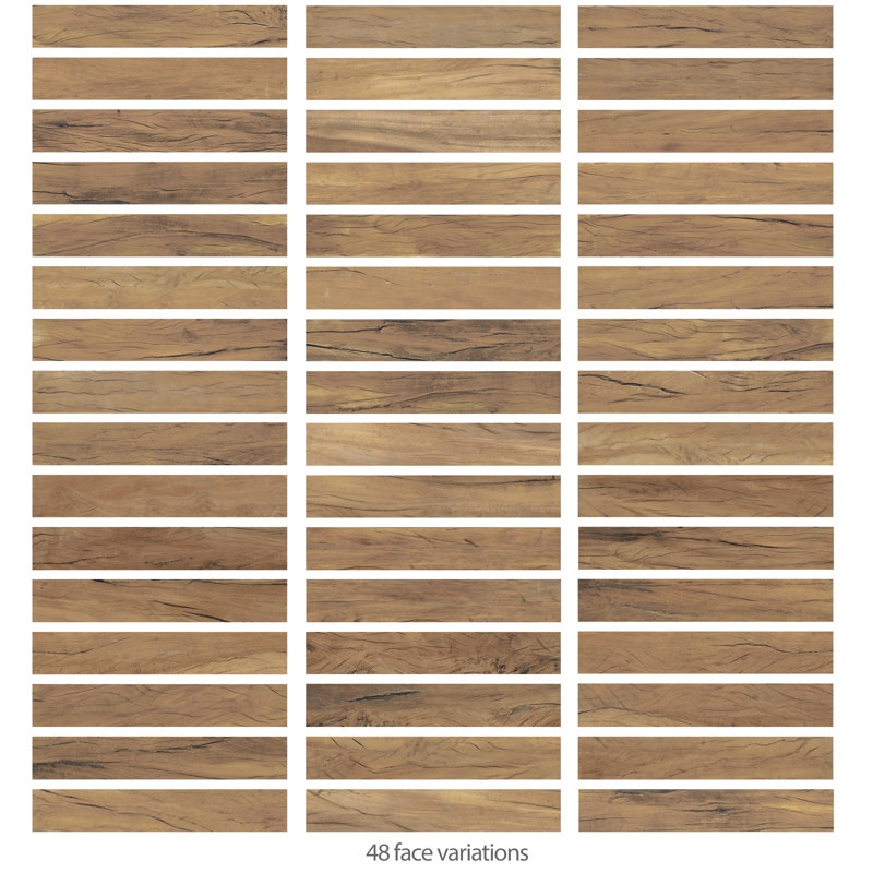 Kings Forest Natural 2-7/8 x 17-3/4 In. Ceramic Floor And Wall Tile