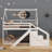 Twin Over Twin House-Shaped Bunk Bed With Safety Guardrails, Slide And Storage Staircase-948453578
