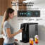 Euhomy 7 In. 33 Lb. Nugget Ice Countertop Portable Ice Maker In Black Finish With Automatic Ice Dispense