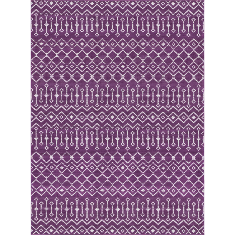 World Menagerie Geometric Indoor Rug, Rectangle 7'10" x 11'