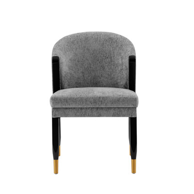 Wood Chenille Dining Chair