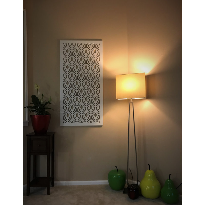 White PVC Pineapple Pattern Decorative Wall Panel for Privacy