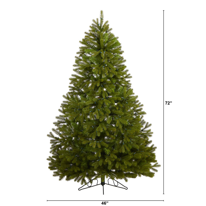 Lighted Artificial Christmas Tree, 6' H