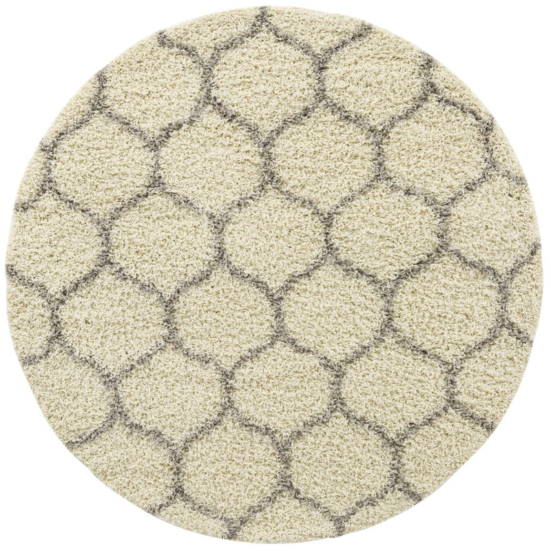 Geometric Indoor Rug, Round 5'3"