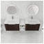 Meuble-lavabo 72 po avec portes à fermeture douce en rayure brun argenté, armoire très large en contreplaqué moderne avec lavabo