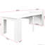 Table de salle à manger extensible au look moderne avec espace de rangement. 35,89 l x 98,43 l 38,74h. 130,07 lb Blanc. Et pratique. Convient à la cuisine, au salon et à la pièce. Matériau. Innovant. Costumes