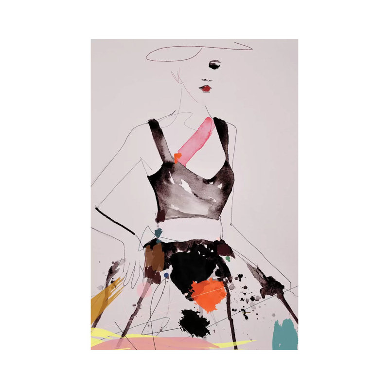 Figure 5 by Leigh Viner - Painting on Canvas, Wrapped Canvas, 20.32 cm H x 30.48 cm W