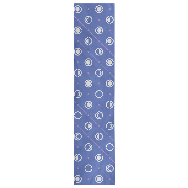 Classic Moon Phases Table Runner, 16" x 72", Light Blue/Pink