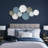Multi-Color Distressed Plates 43.3-Inch Wide Abstract Metal Wall Decor