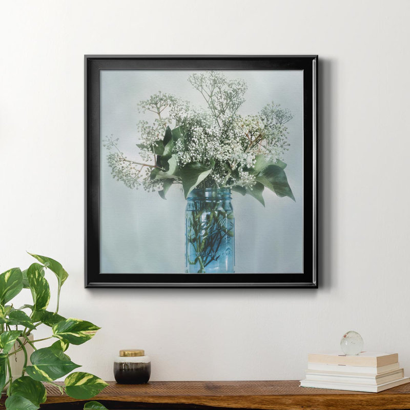 Bloomin 'Wild II - Toile encadrée de qualité supérieure - prête à être accrochée, H 26,5 po x l 26,5 po x P 1,5 po, Noir