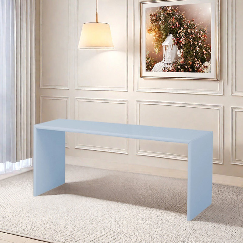 Bureau d'écriture Minimalist Design, H 28,54 po x l 62,99 po x P 23,62 po, Bleu