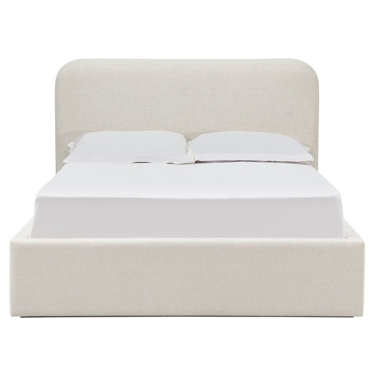 Bailee Upholstered Bed, Queen, Whipped Honey Linen Blend