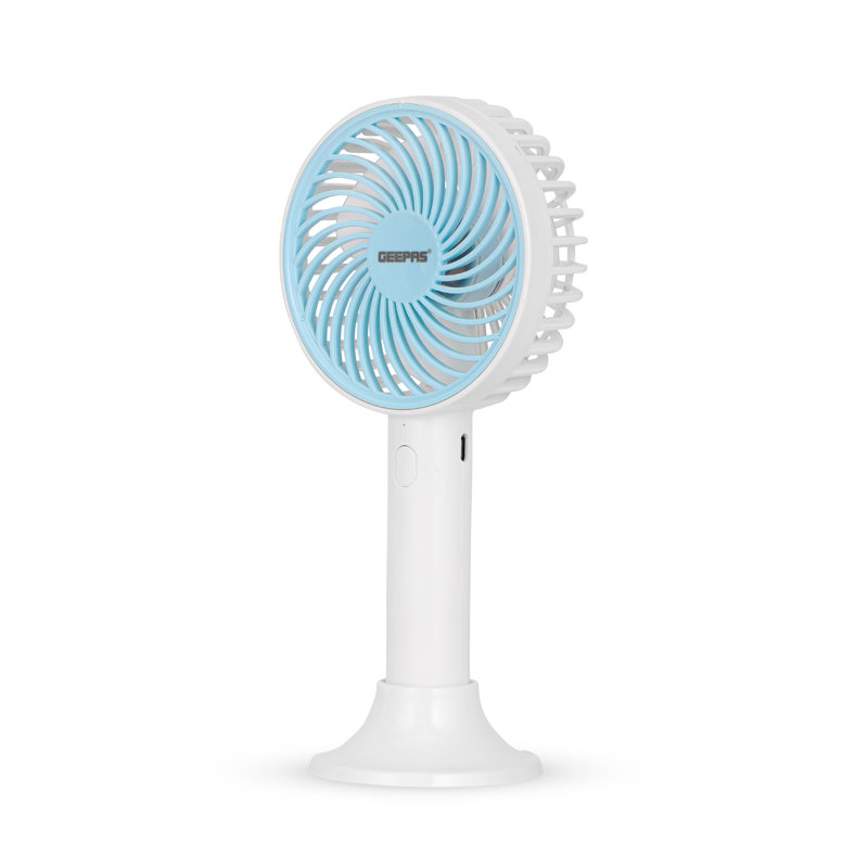 GEEPAS Hand Held Fan, Portable Handheld Type C Rechargeable Fans with 3 Speeds, Battery Operated Electric Mini Foldable Desk Desktop Fans for Home Office Travel