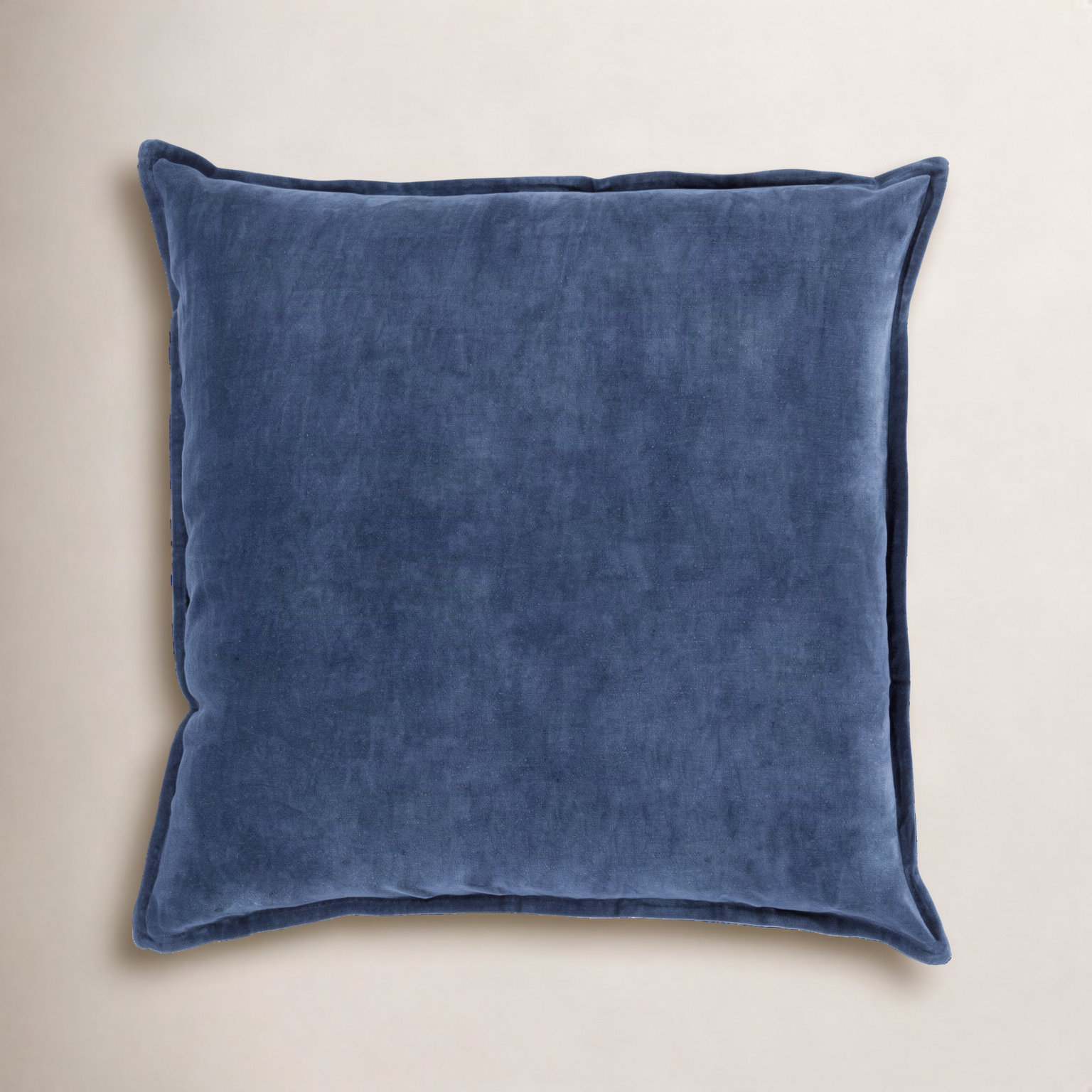 Edgar Pillow Cover, Square 20", Navy, Polyester/Polyfill