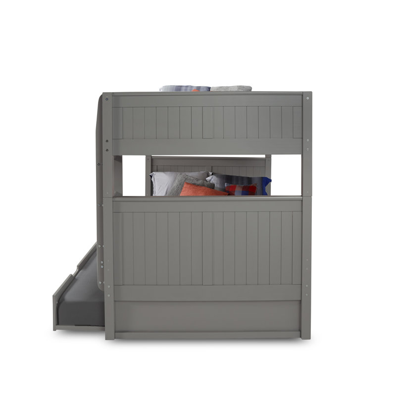 Stig Kids Full Over Full Bunk Bed with Twin Trundle, Gray