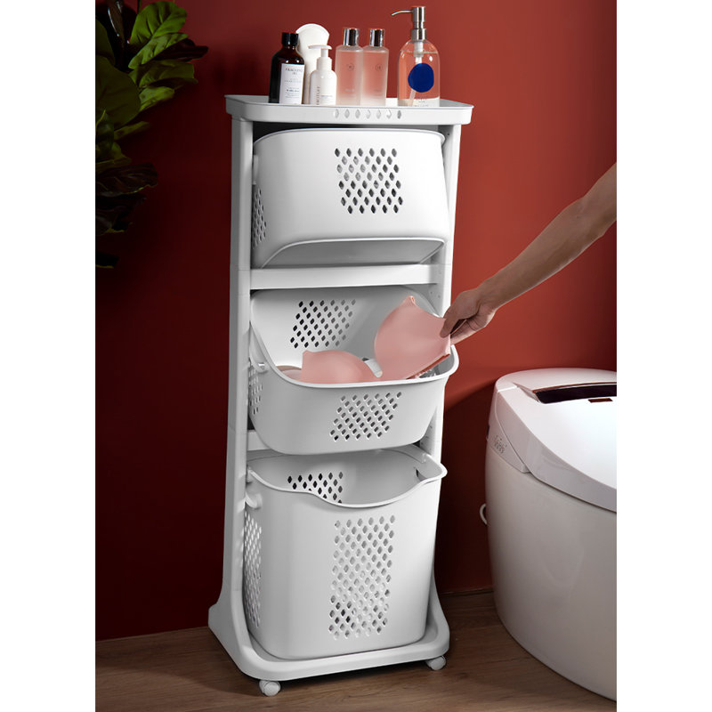 Berges Plastic Laundry Room Organizer with Wheels