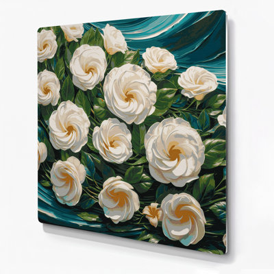 Art mural hawaïen en métal vert tubéreux