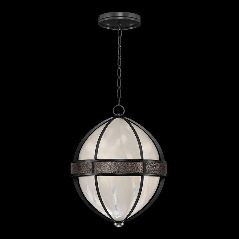 Mirage 3 - Light Pendant, Pebble, Standard Black Iron/Nickel