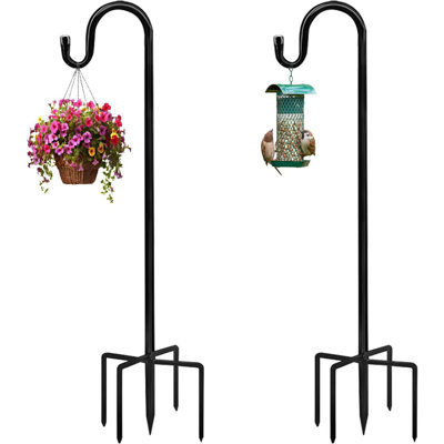 Shepherds Hooks For Outdoor 2 Pack 48 Inch Bird Feeders