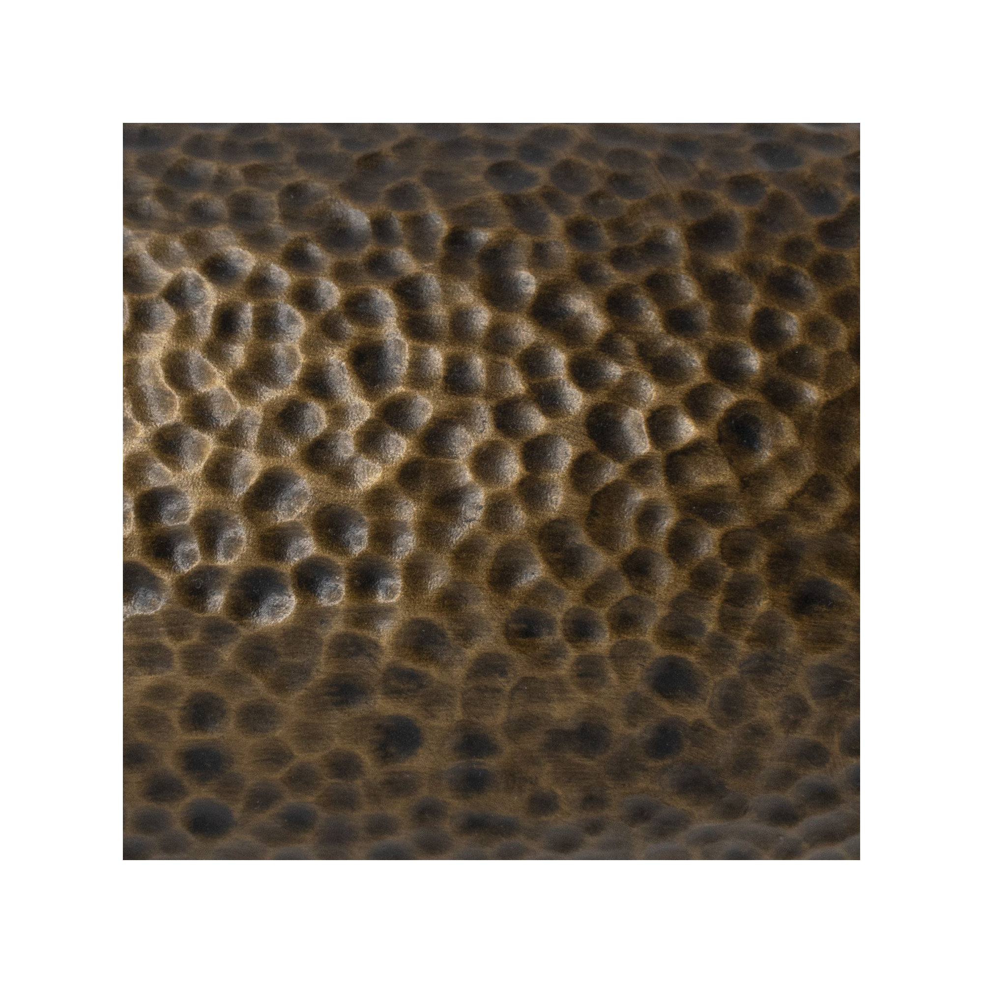 Logan Ceramic Empire Outdoor Flush Mount, Hammered Brass, LED (Integrated)