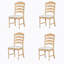Chaises de salle à manger rembourrées 4 pièces Vintage