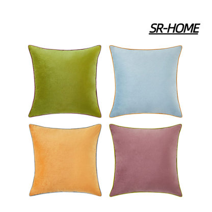 SR-HOME Decorative Lumbar Throw Pillow Covers, Sofa Thick Cushion