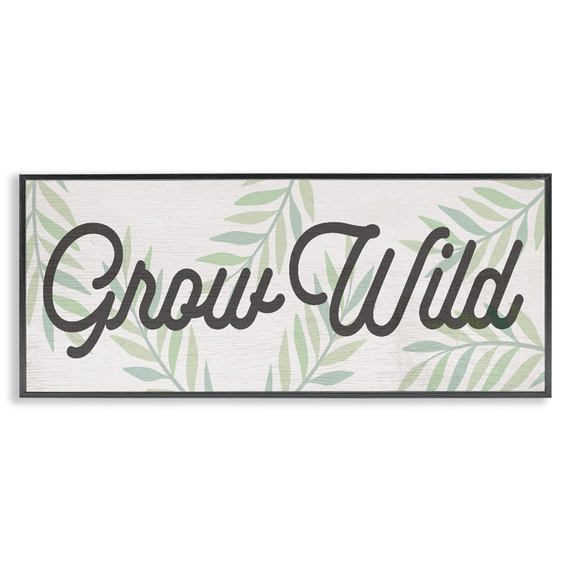 Giclée encadrée Subtle Grow Wild, design par Lil 'Rue, H 10 po x l 24 po, Giclée encadrée noir minuit