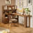 Light-walnut L-Shaped Solid Wood desks-107556331-107556329