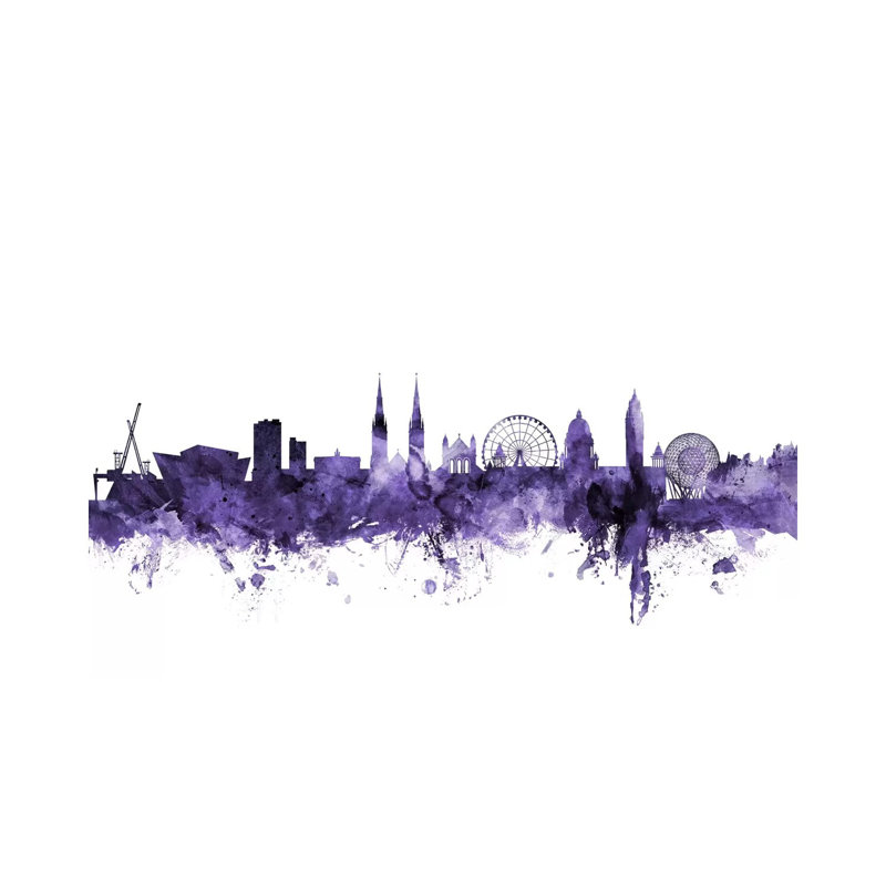 Belfast, Northern Ireland Skyline by Michael Tompsett - Wrapped Canvas Gallery-Wrapped Canvas Giclée, 20.32 cm H x 30.48 cm W