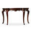 Ornate Curved-Top Console Table with Cabriole Legs-80387032