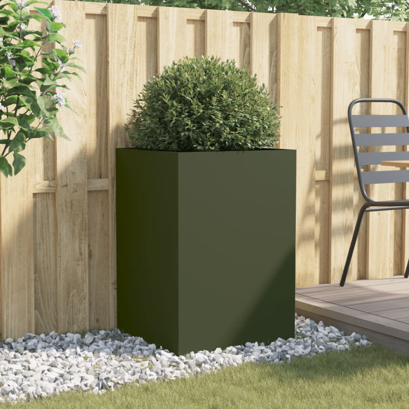 Planter Steel, 46cm H x 62cm W x 47cm D, 1, Green