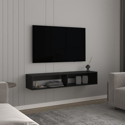 Meuble télé H 10,4 po avec 2 tablettes