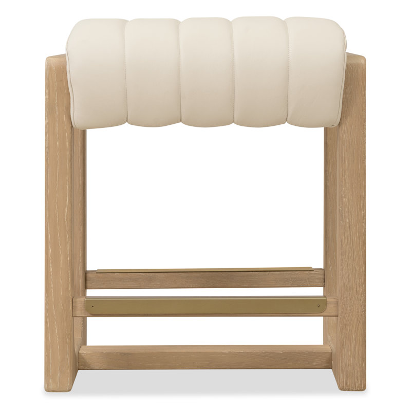 Tabouret de comptoir rembourré Banyon Bay, Crème / taupe