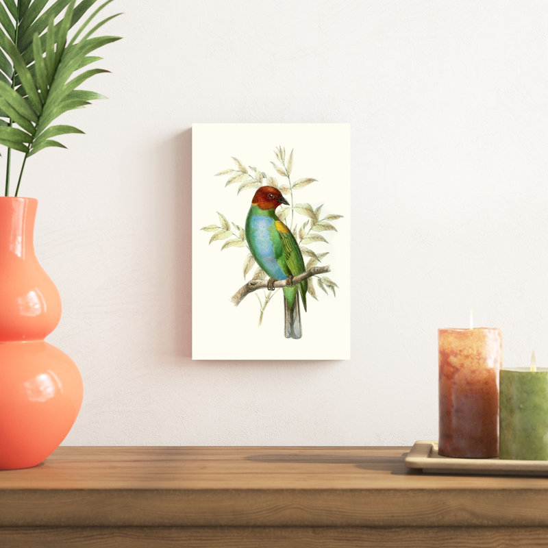 «On Perch IV», peinture sur toile, H 12 po x l 8 po