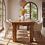 Fir Dining Table with Wood Base
