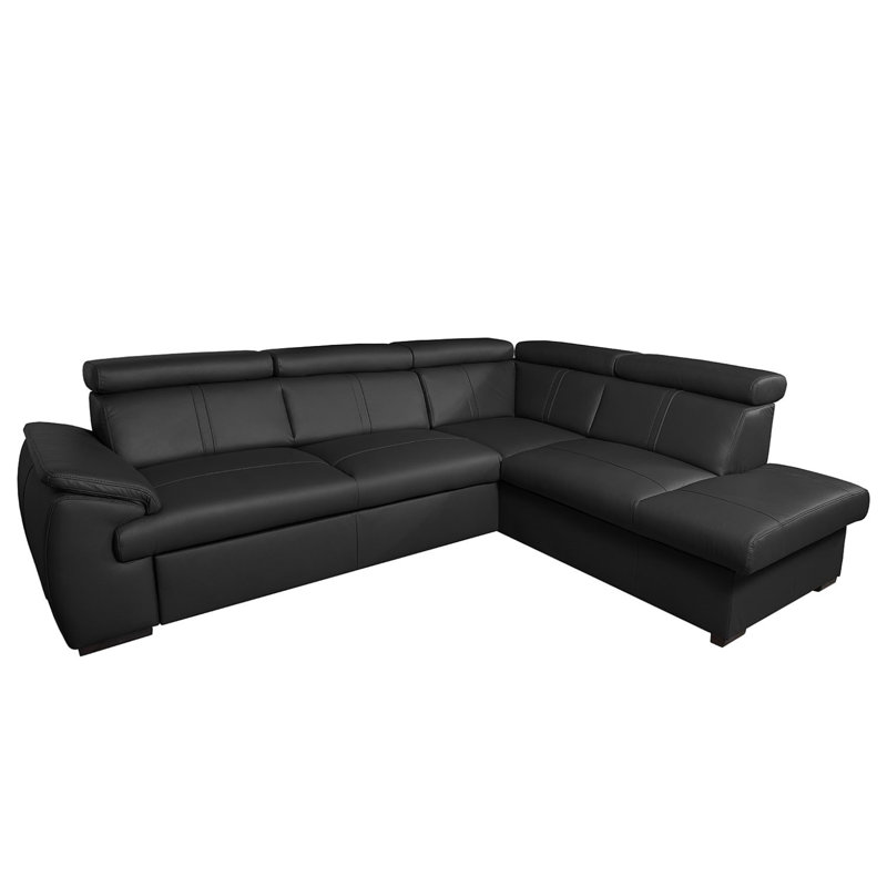 Markwart 5 Seater Sofa Bed, Black, Right Hand Facing